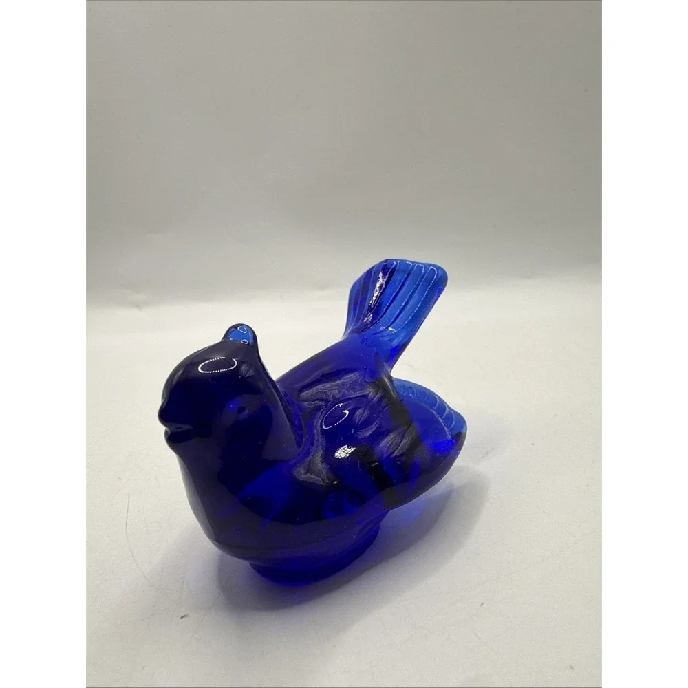 Mosser Glass Bluebird Figurine Decorative Bird